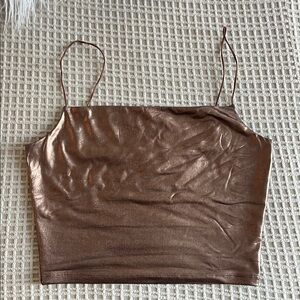 Aritzia | Little Moon Metallic Bungee Crop